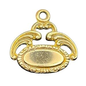 Victorian gold tone pocket watch fob pendant for necklace vintage